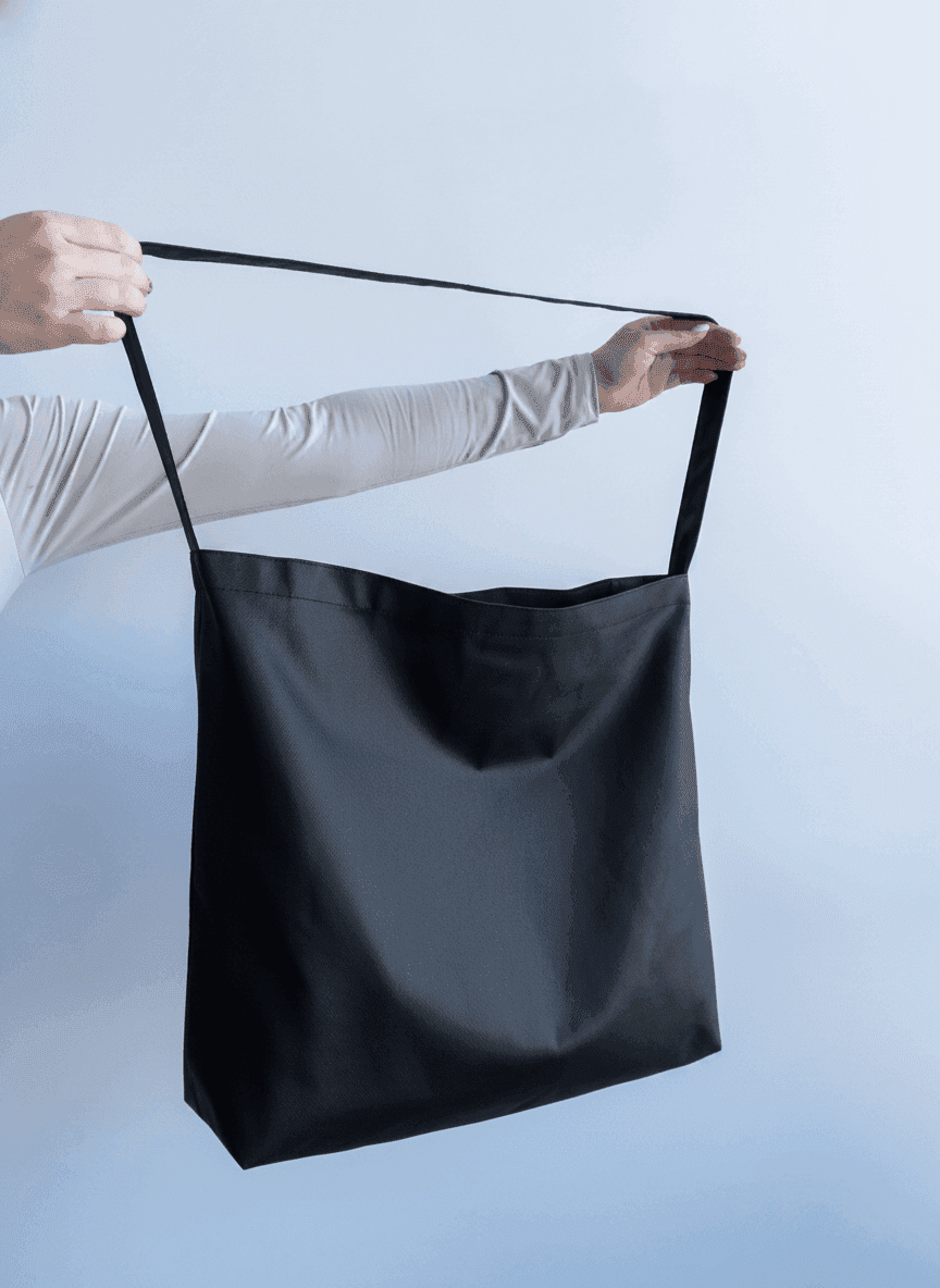 Шоппер из спанбонда и флизелина с длинными ручками для промо
