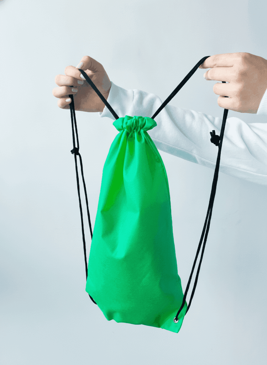 Small Long Green Spunbond Backpack