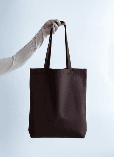 Шопер із бавовняної саржі з довгими ручками на плече