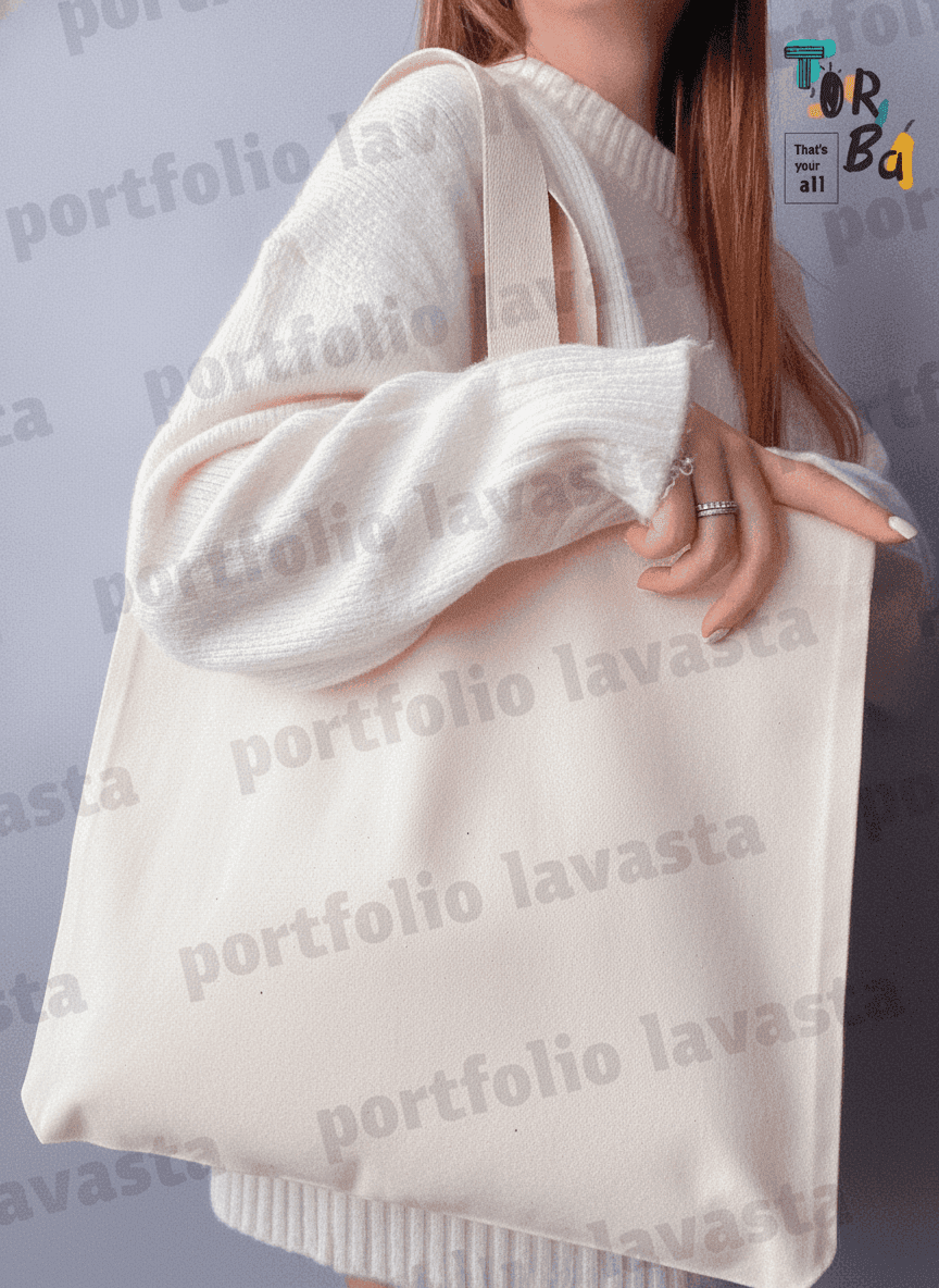 Heavyweight Cotton Tote with Webbing Handles
