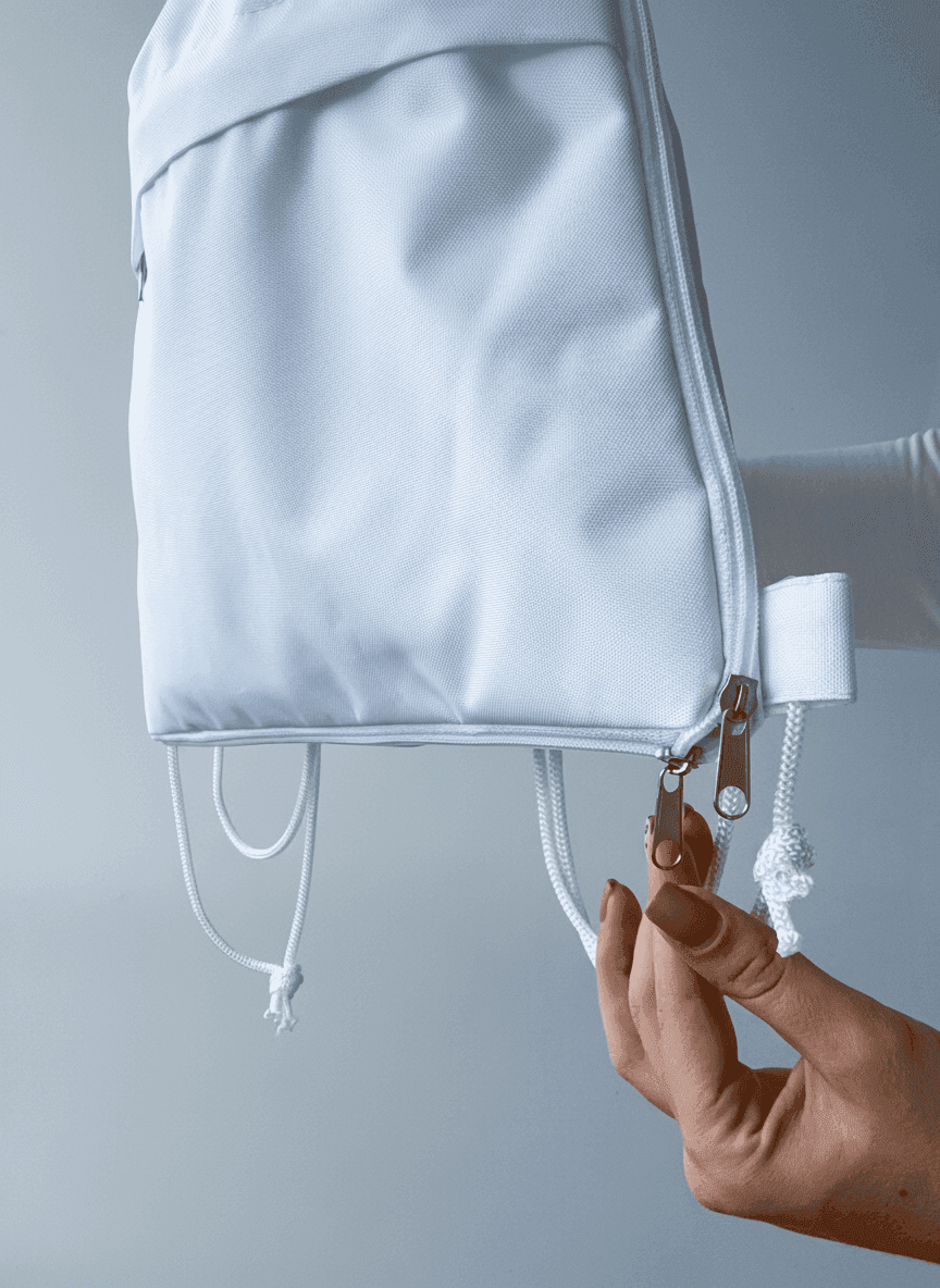 Рюкзачок из водоотталкивающей плащевки, канатные шнуры