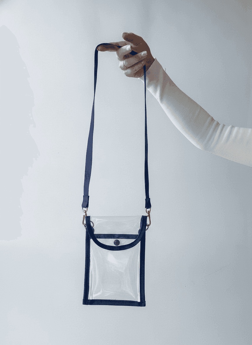 Clear PVC Waterproof Cosmetic Pouch with Strap