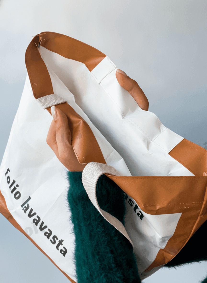 Mustard Tyvek Tote Bag with Base