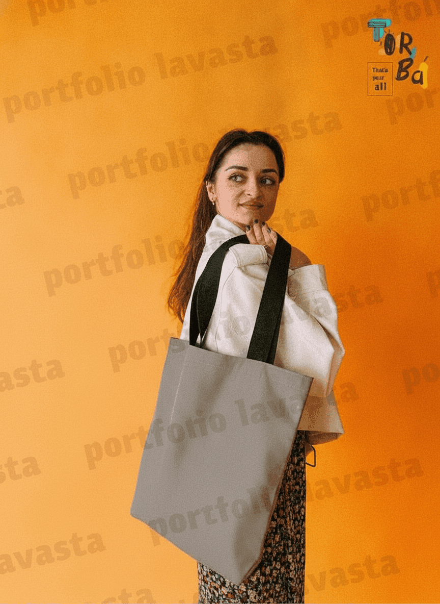 Reflective Tote Bag with Double Bottom