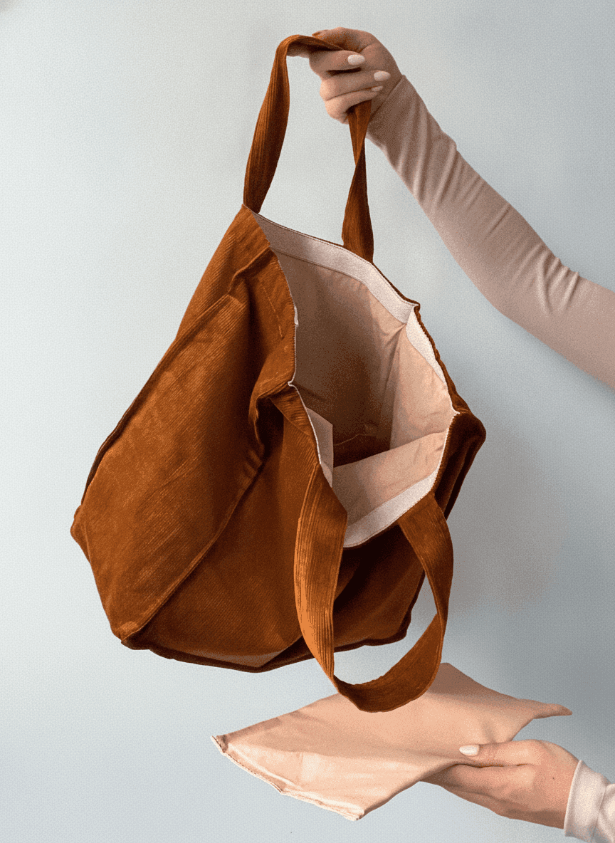 Large Corduroy Tote Bag