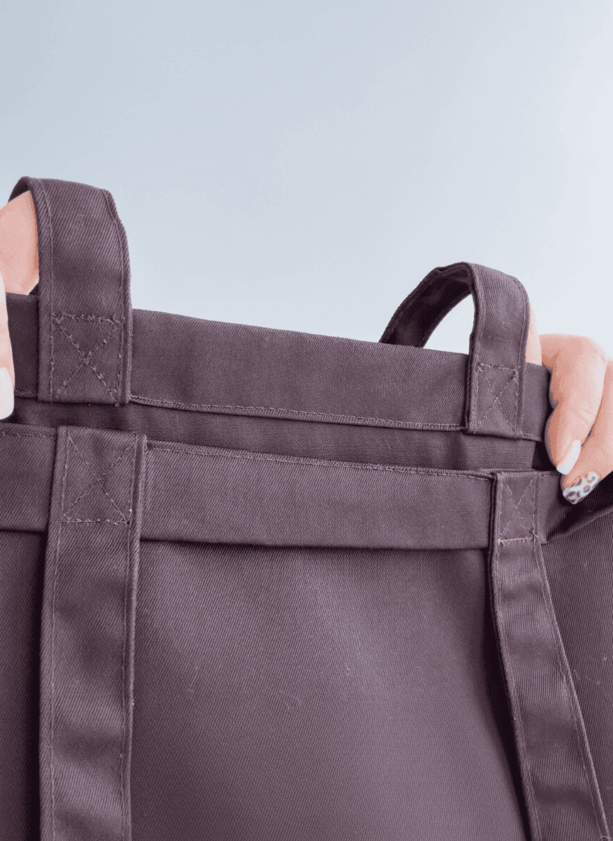 Шоппер из хлопковой саржи с длинными ручками на плечо