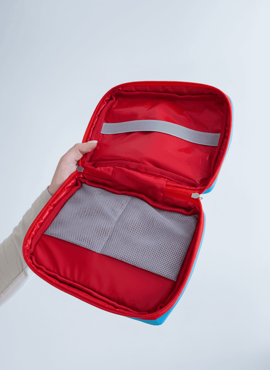 Чехол-аптечка из оксфорда с молнией и красной окантовкой