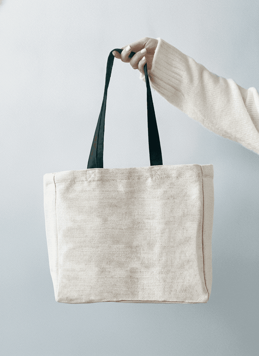 Spacious heavyweight cotton tote bag