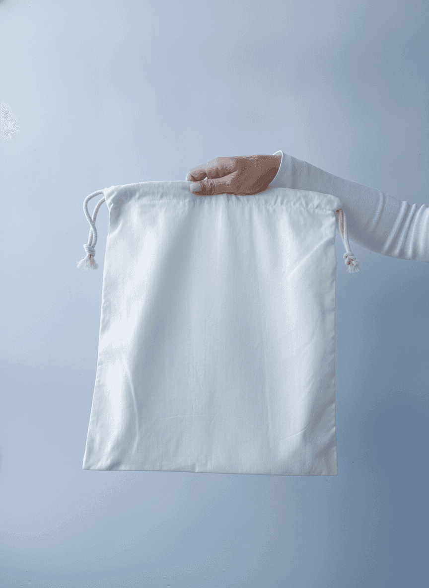 Natural Cotton Drawstring Backpack