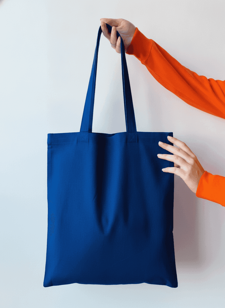 Blue Calico Tote Bag