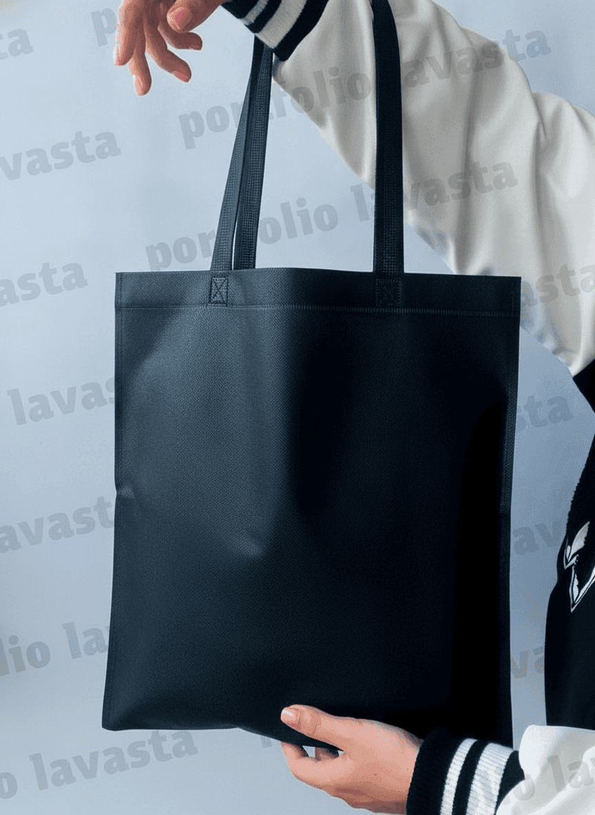 Black Spunbond Tote Bag
