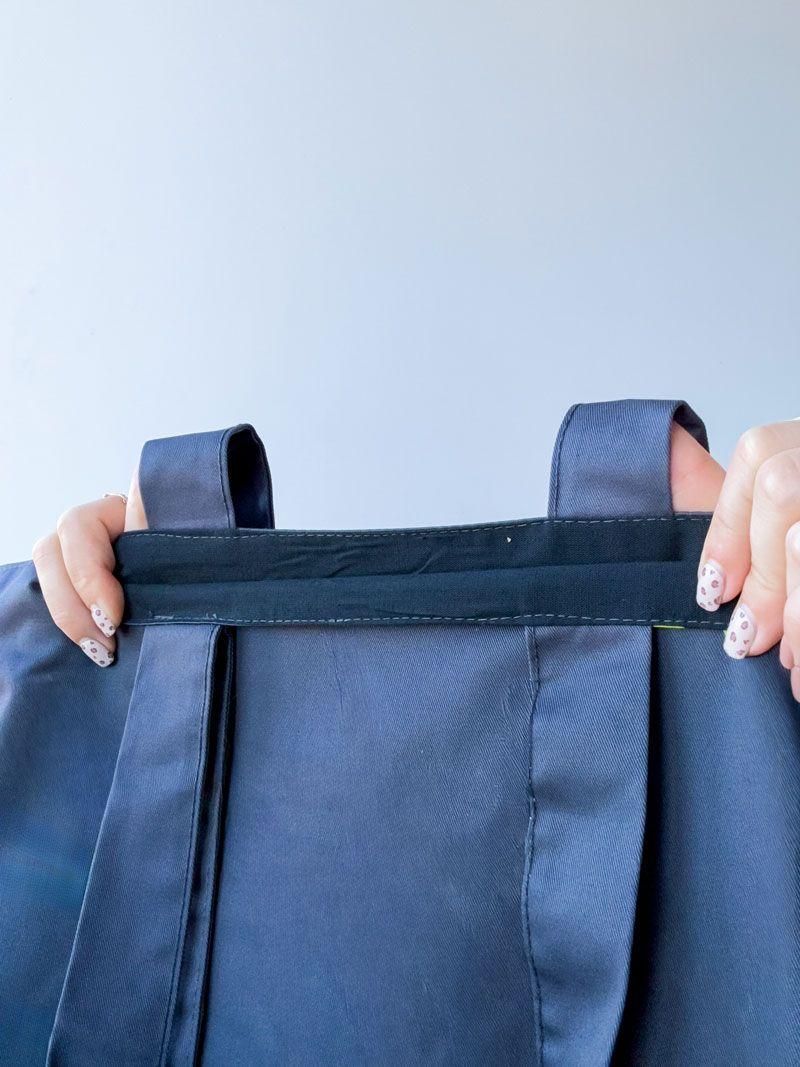 Шопер із бавовняної саржі з напускними ручками для покупок