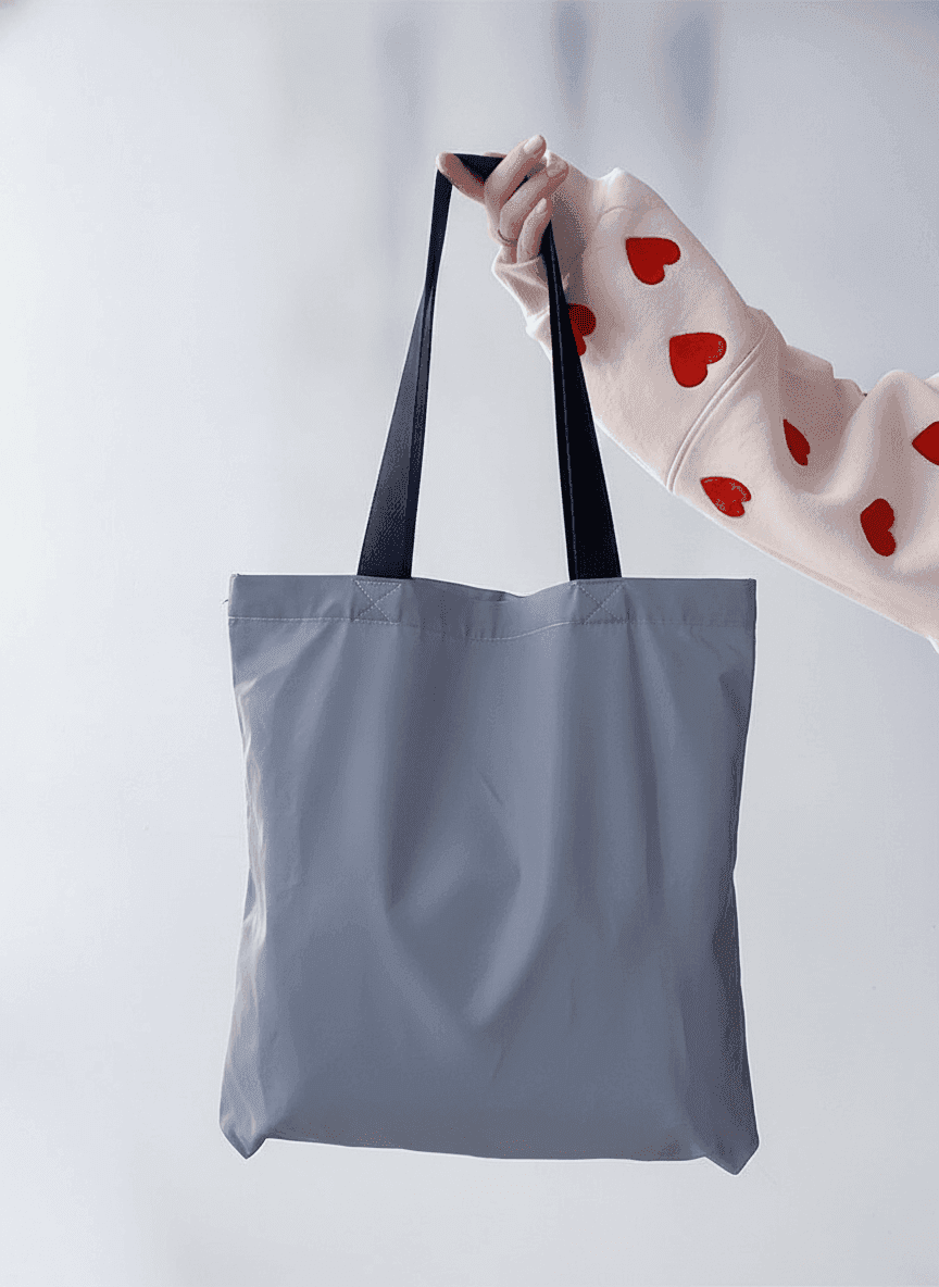 Gray Reflective Tote Bag