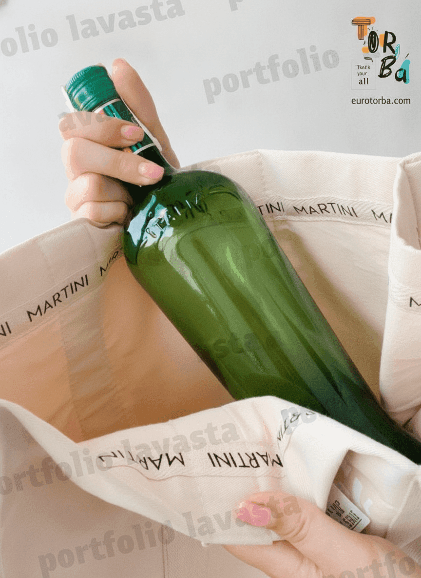 Structured Lined Tote Bag with Rounded Handles