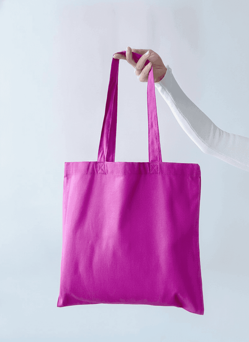 Pink Square Tote Bag