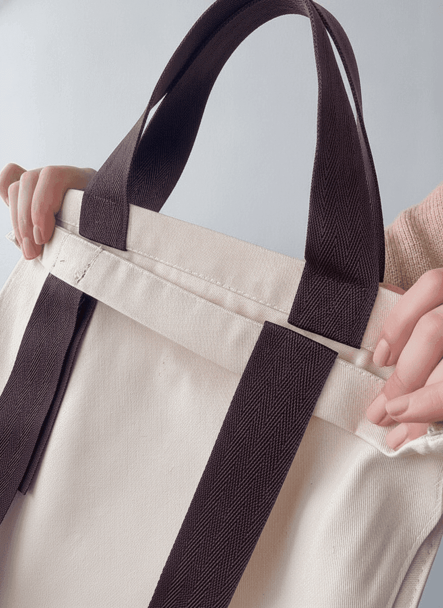Heavy Cotton Tote Bag, Long Handles