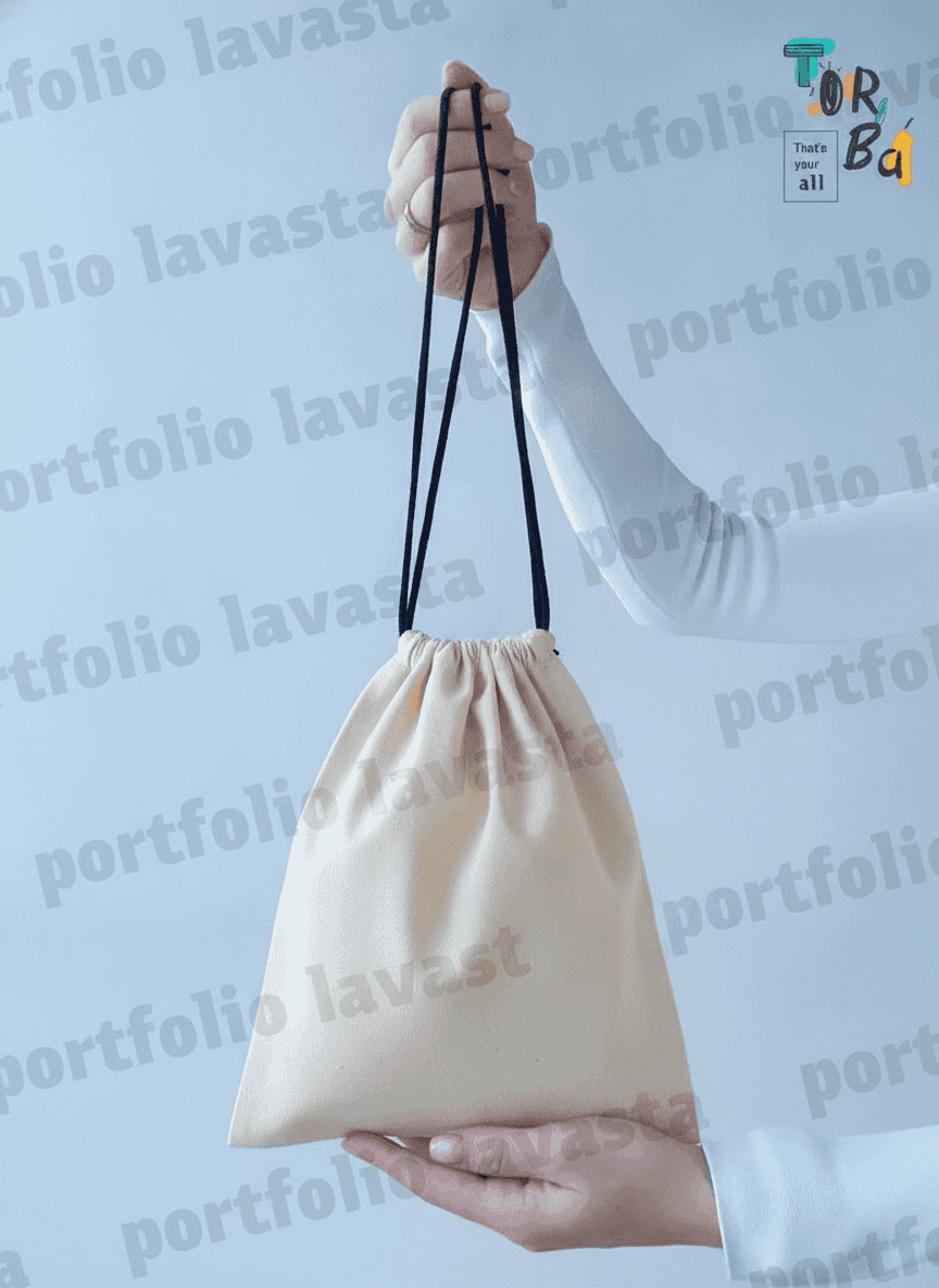 Multicolor Semi-Panama Drawstring Pouches