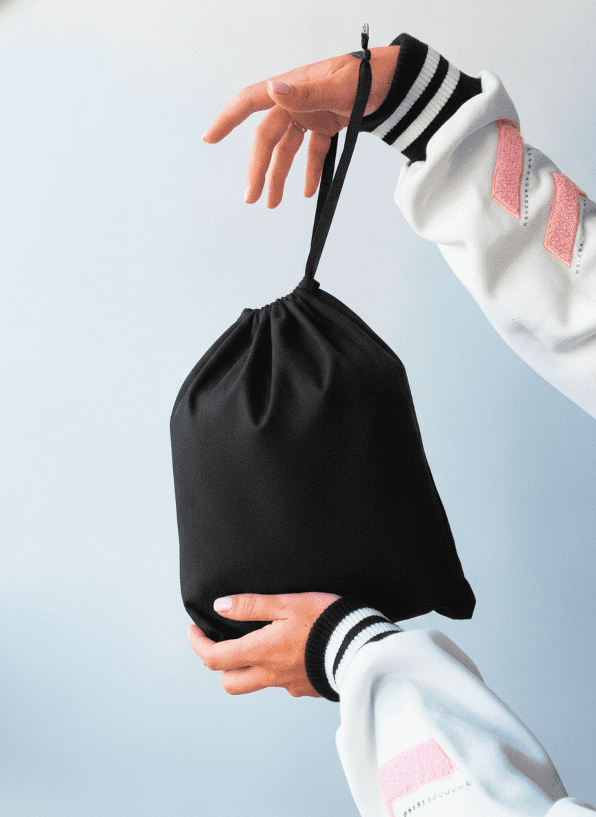 Black Calico Pouch