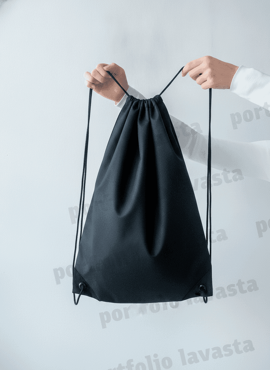 Black Twill Backpack