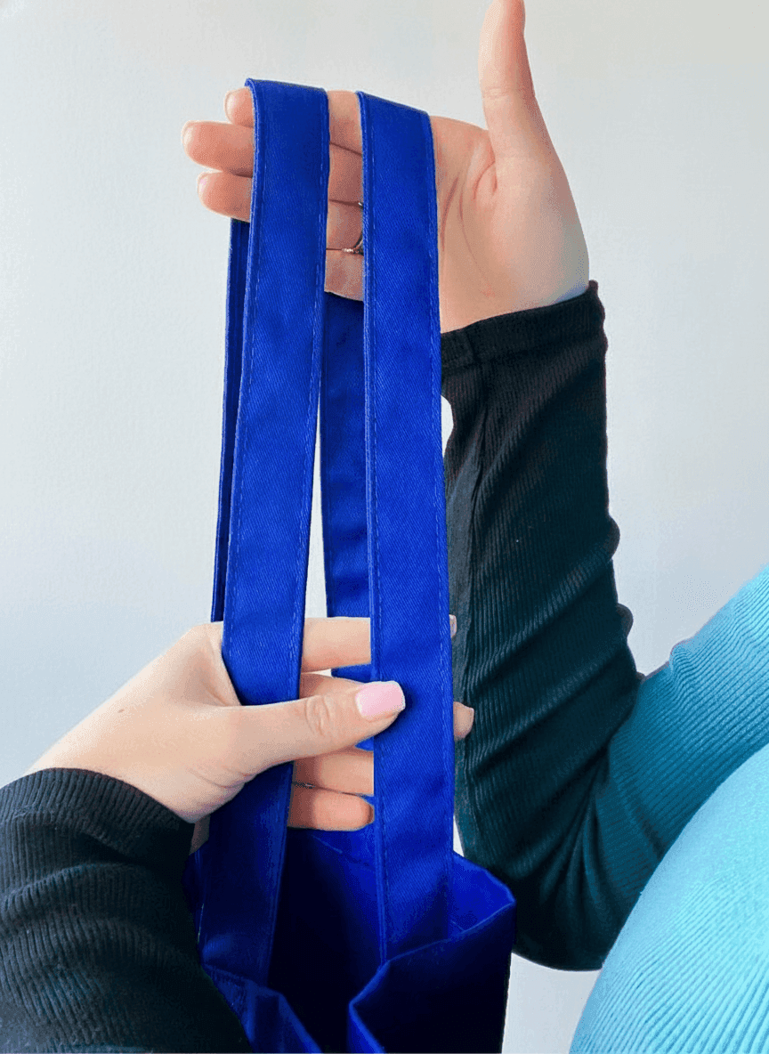 Blue Heavy Cotton Tote Bag