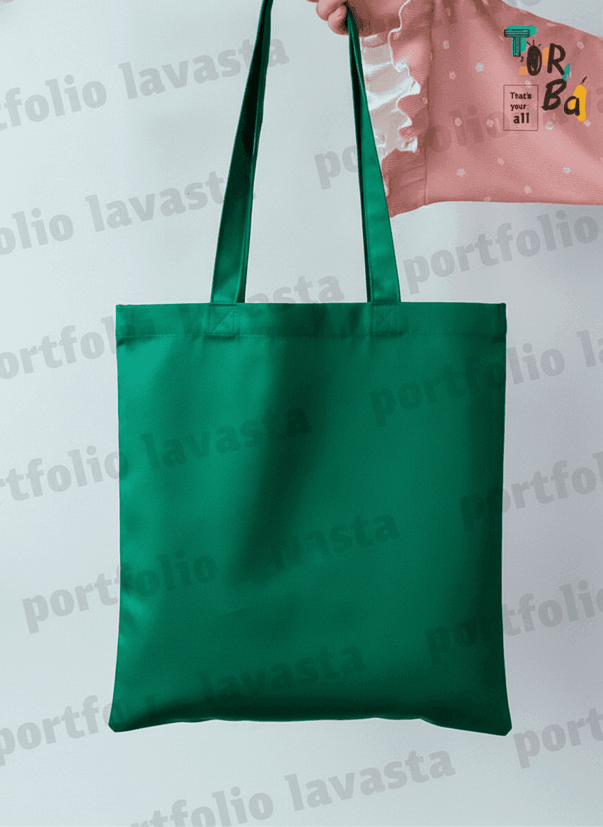 Twill Tote Red & Green