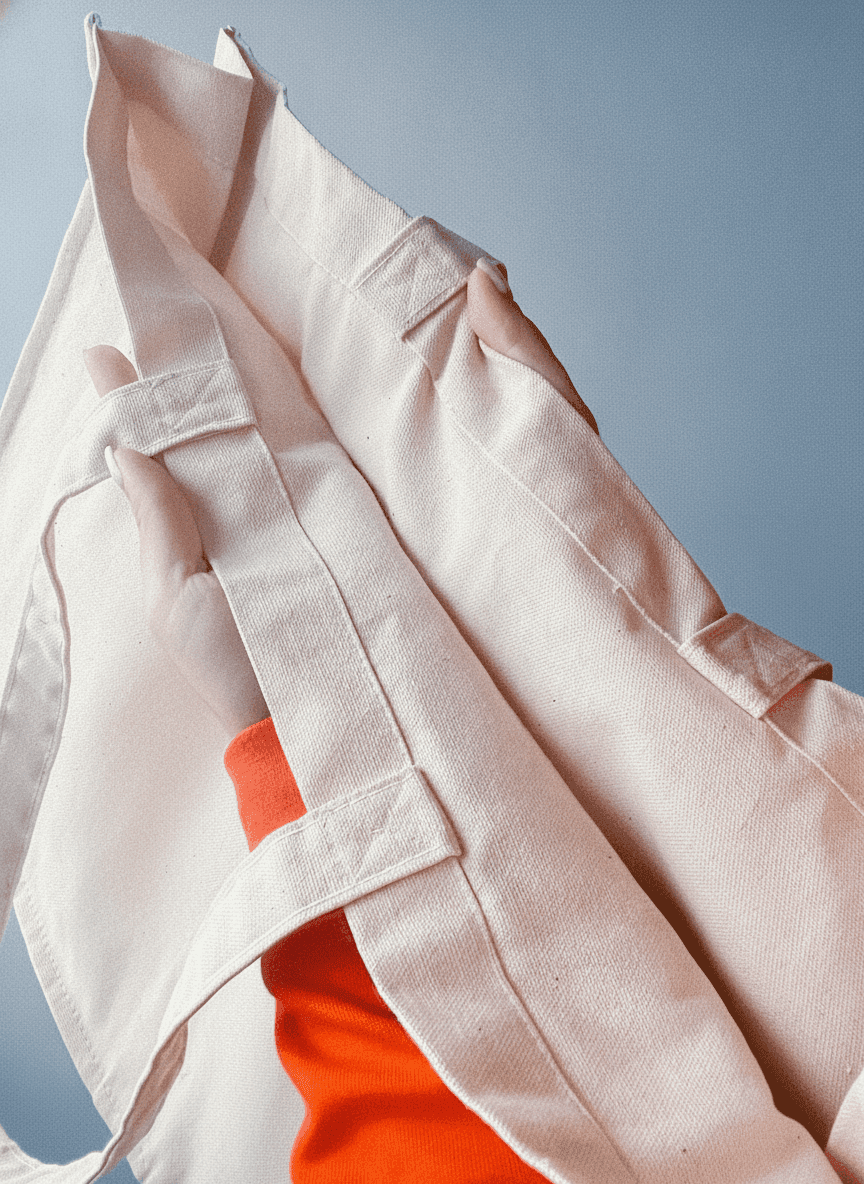 Spacious Heavy Cotton Tote Bag with Pockets