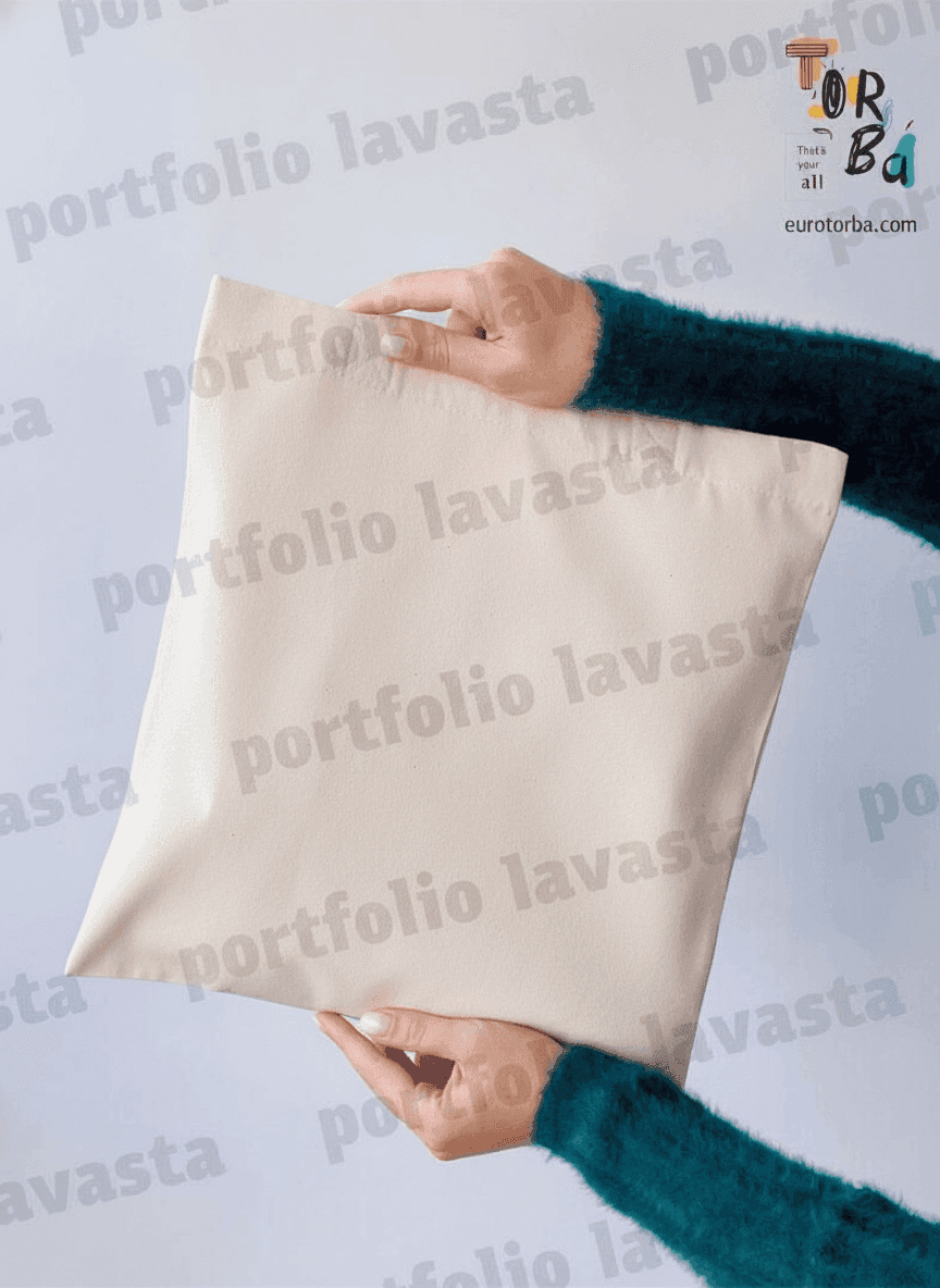 Midweight Cotton Tote Bag - Light Beige
