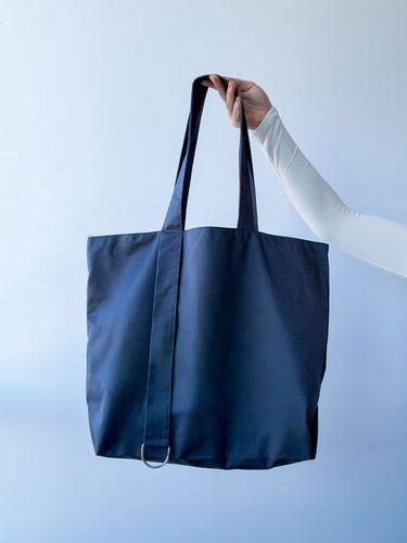 Шопер із бавовняної саржі з напускними ручками для покупок