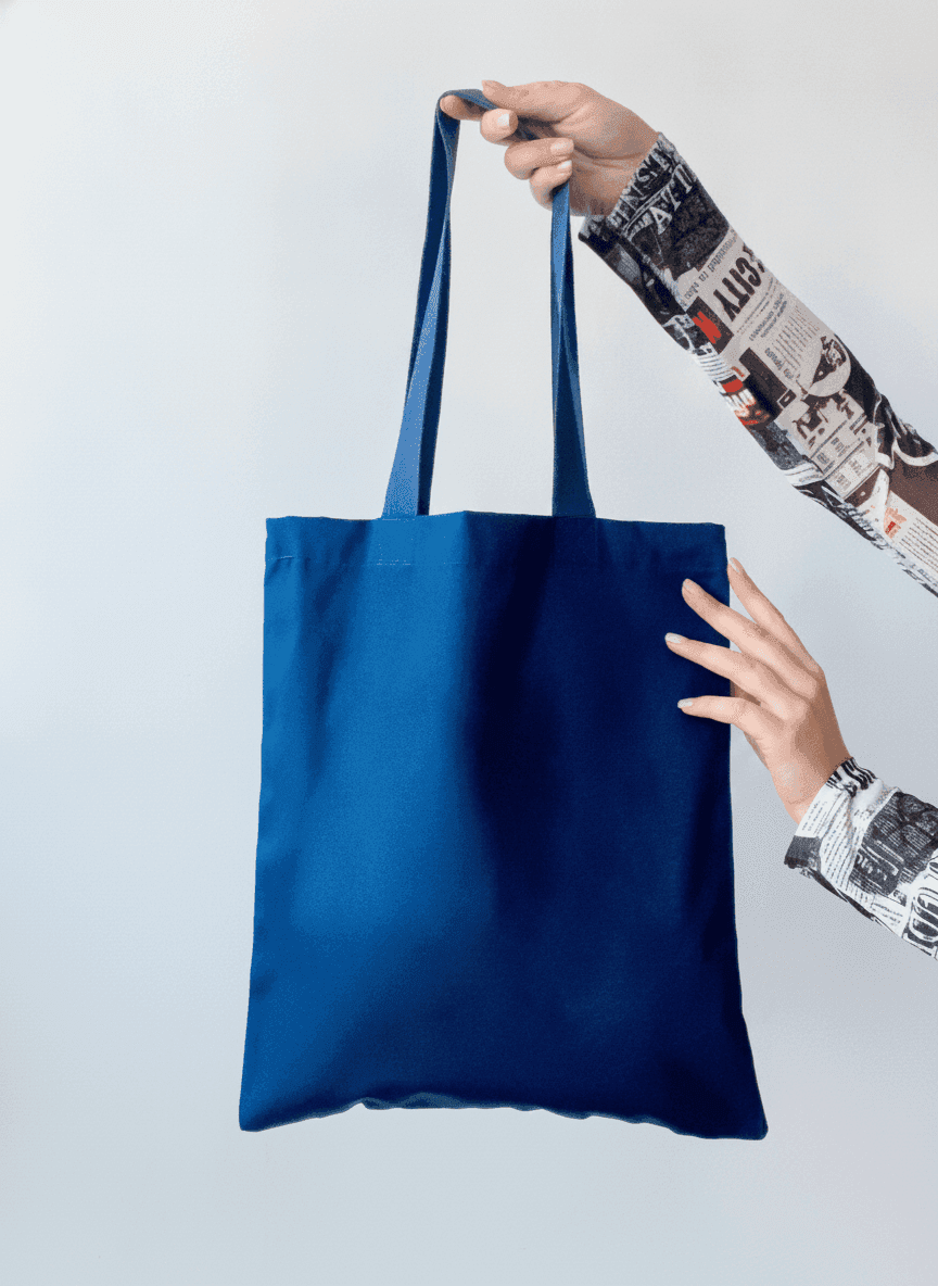 Heavyweight Navy Cotton Tote Bag