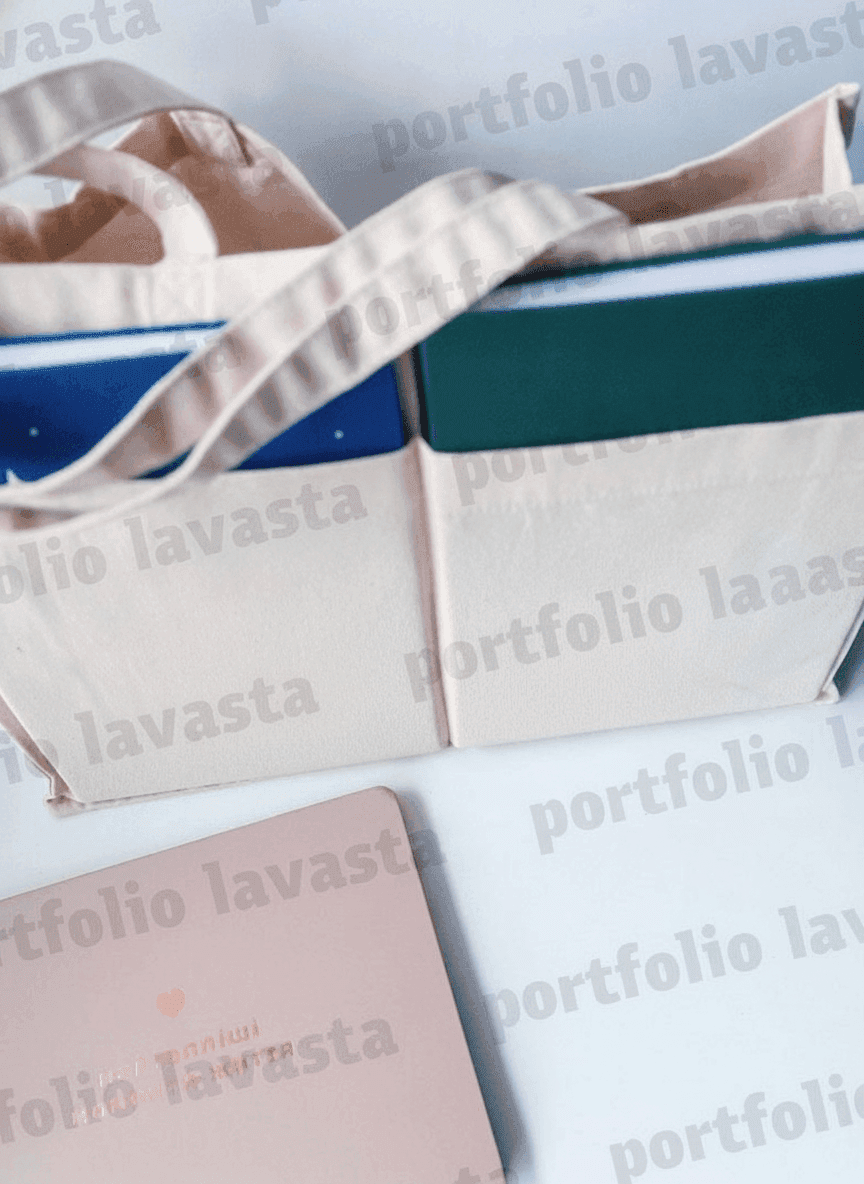 Spacious Heavy Cotton Tote Bag with Pockets