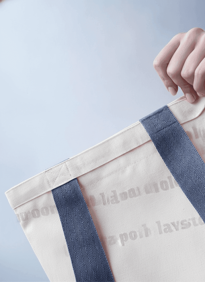Eco Tote with Pocket & Colorful Handles