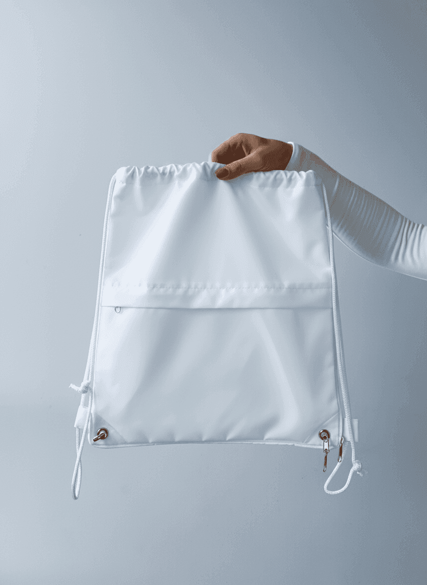 Рюкзачок из водоотталкивающей плащевки, канатные шнуры