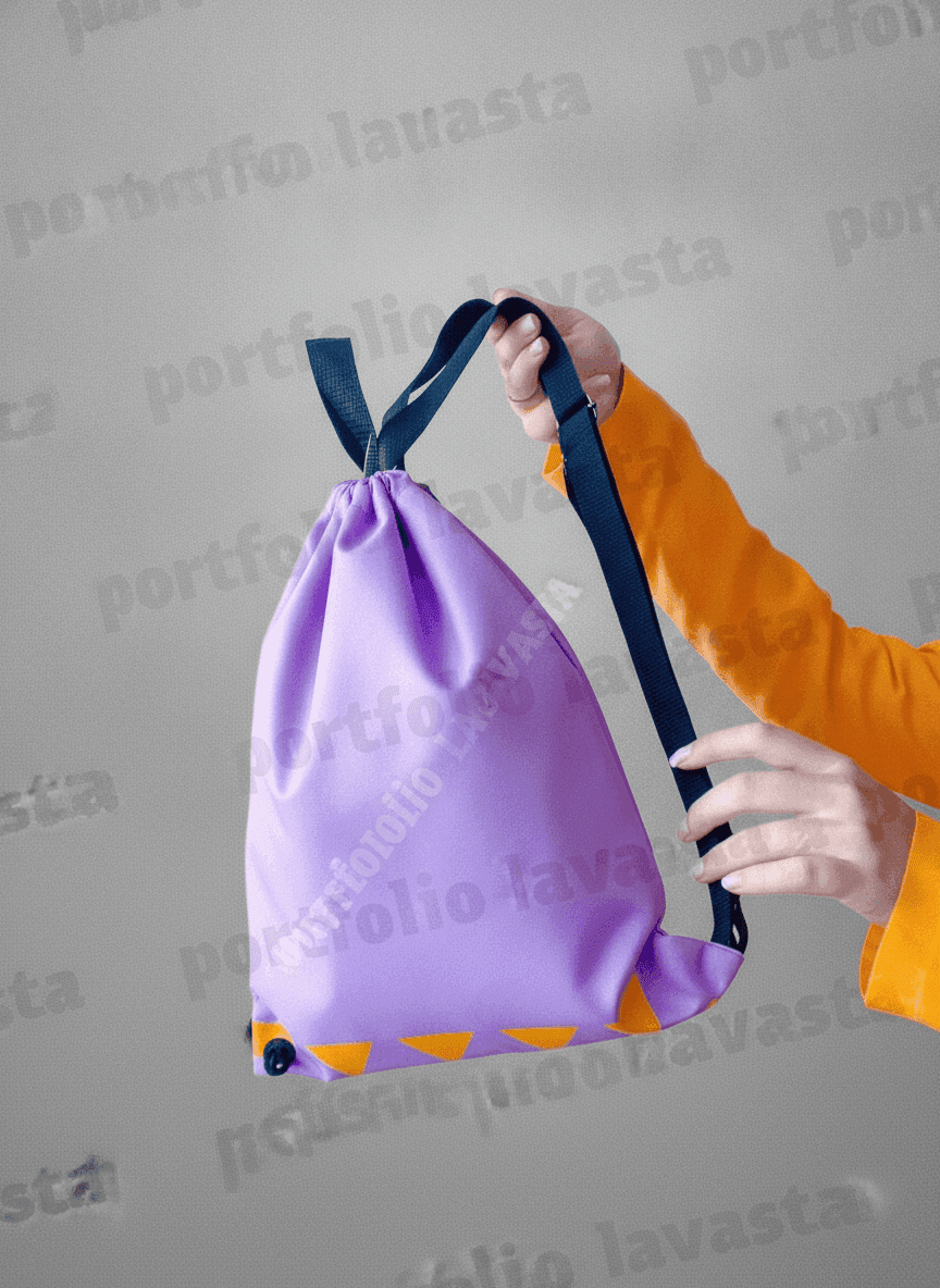 Heavy-Duty Purple Oxford Backpack