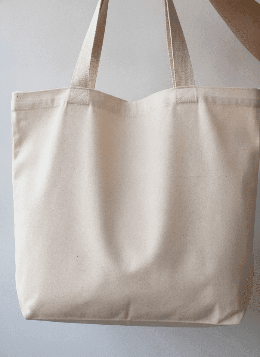 Twill tote bag with inner pockets
