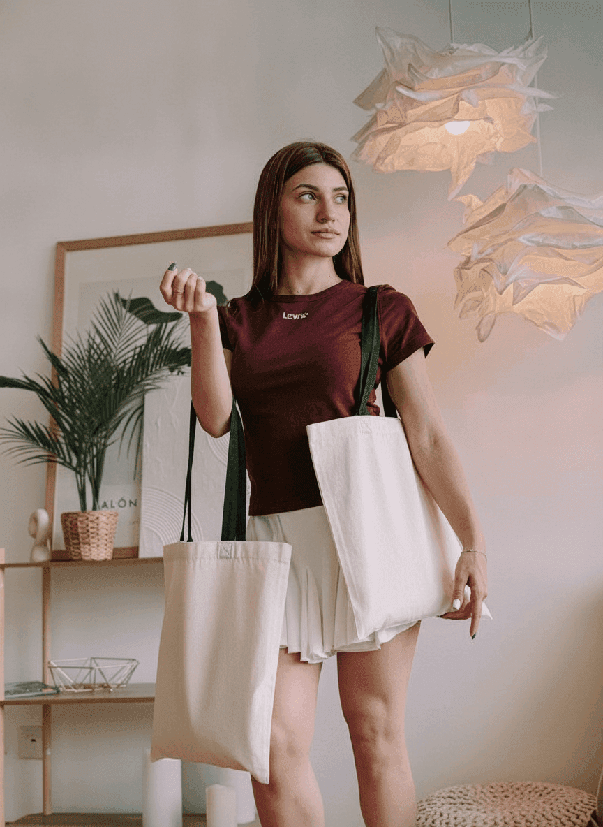 Eco Twill Tote with Contrast Handles