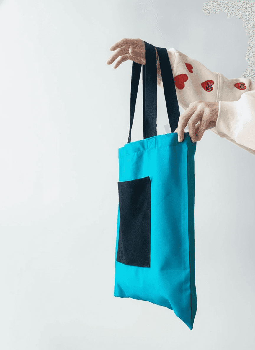 Colorful Eco Twill Tote with Velcro Pocket