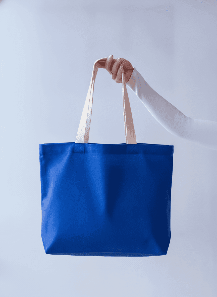 Roomy Two-Ply Cotton Tote with Inner Pocket