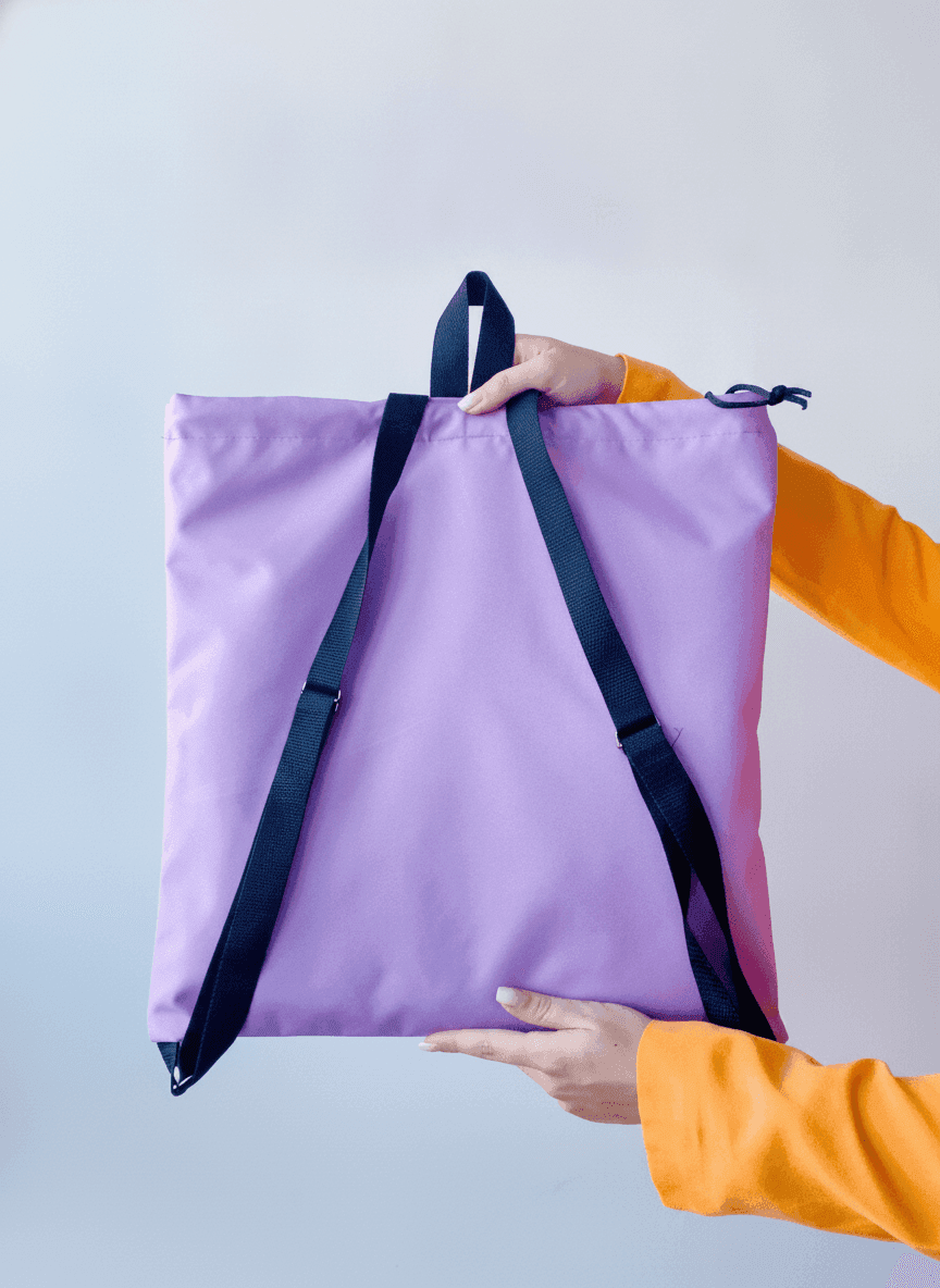 Heavy-Duty Purple Oxford Backpack
