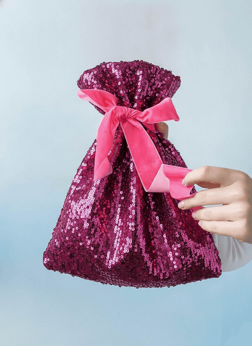 Pink Sequin Pouch