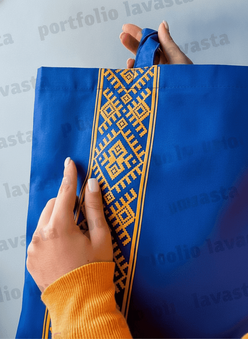 Lightweight Cotton Tote Bag Blue