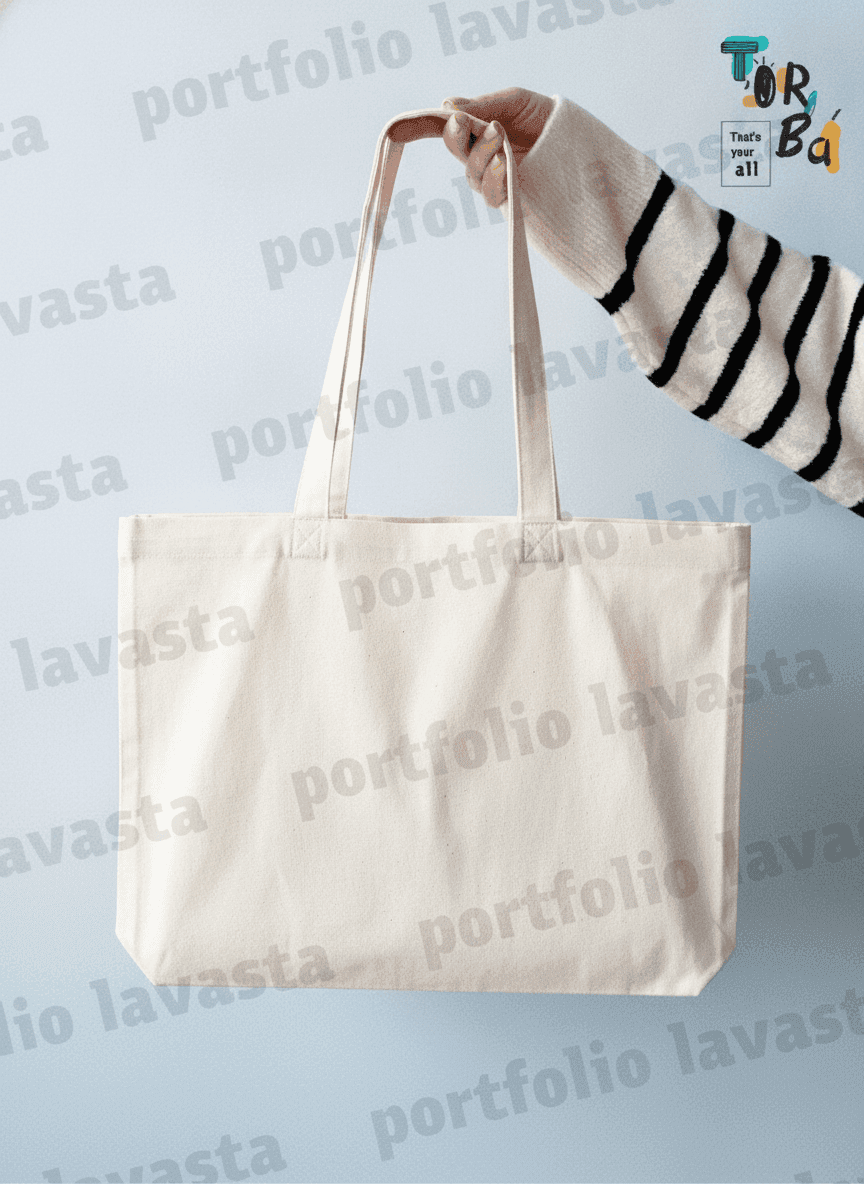Heavy Cotton Linen-Look Tote Bag
