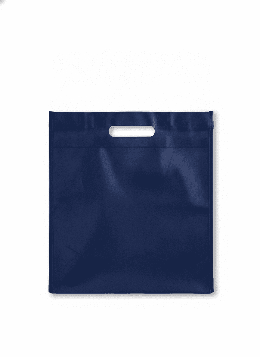 Dark Blue Spunbond Tote with Die-Cut Handle