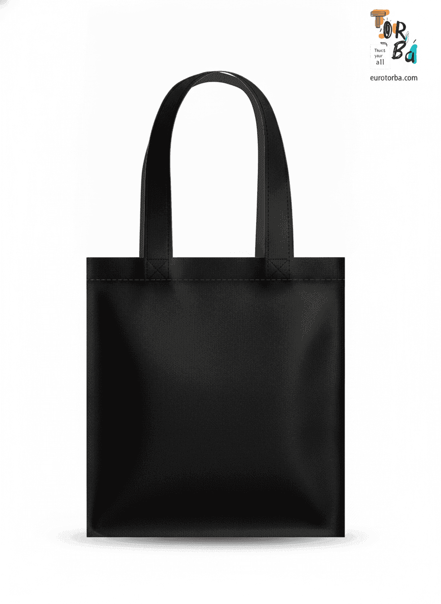 Classic Black Cotton Tote