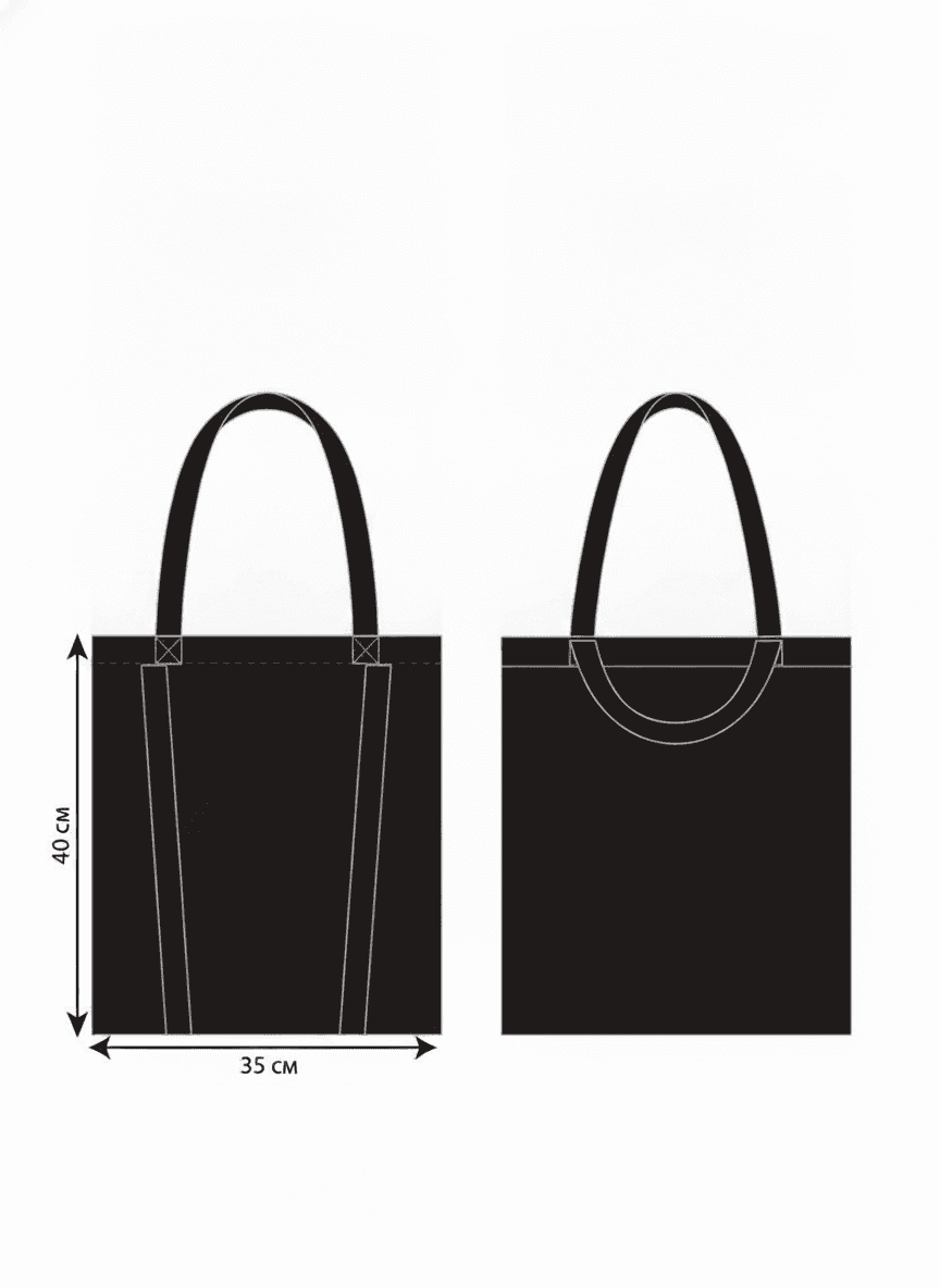 Convertible Cotton Tote Backpack Black