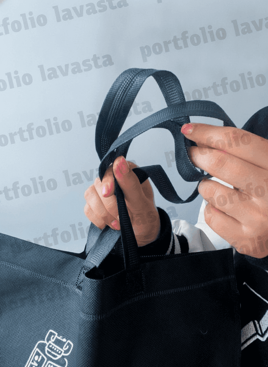 Black Spunbond Tote Bag