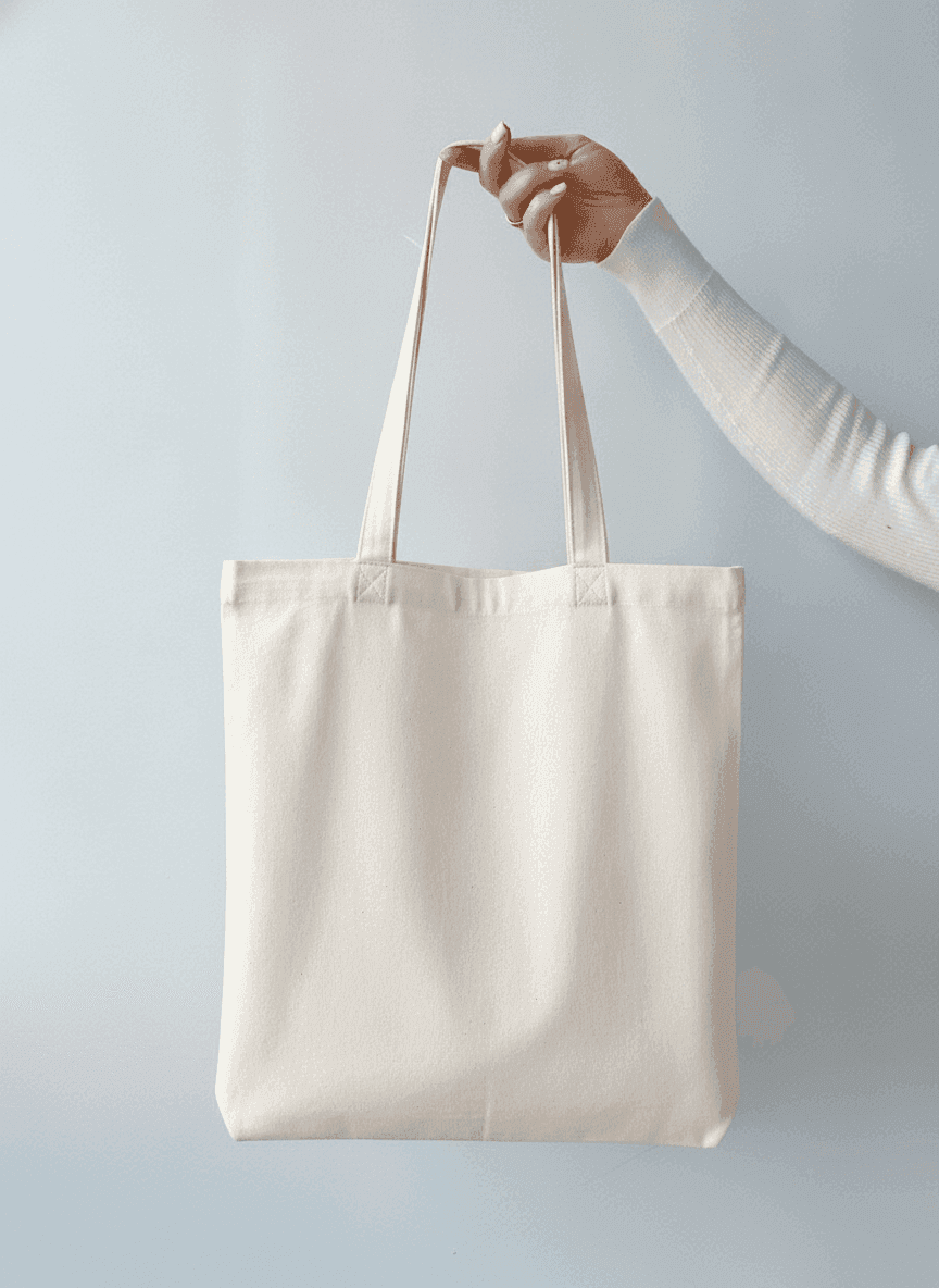 Light Beige Twill Eco Tote Bag