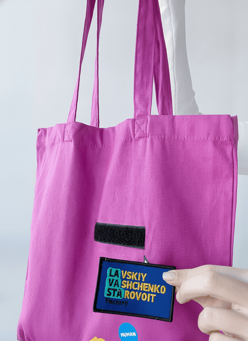 Pink Square Tote Bag