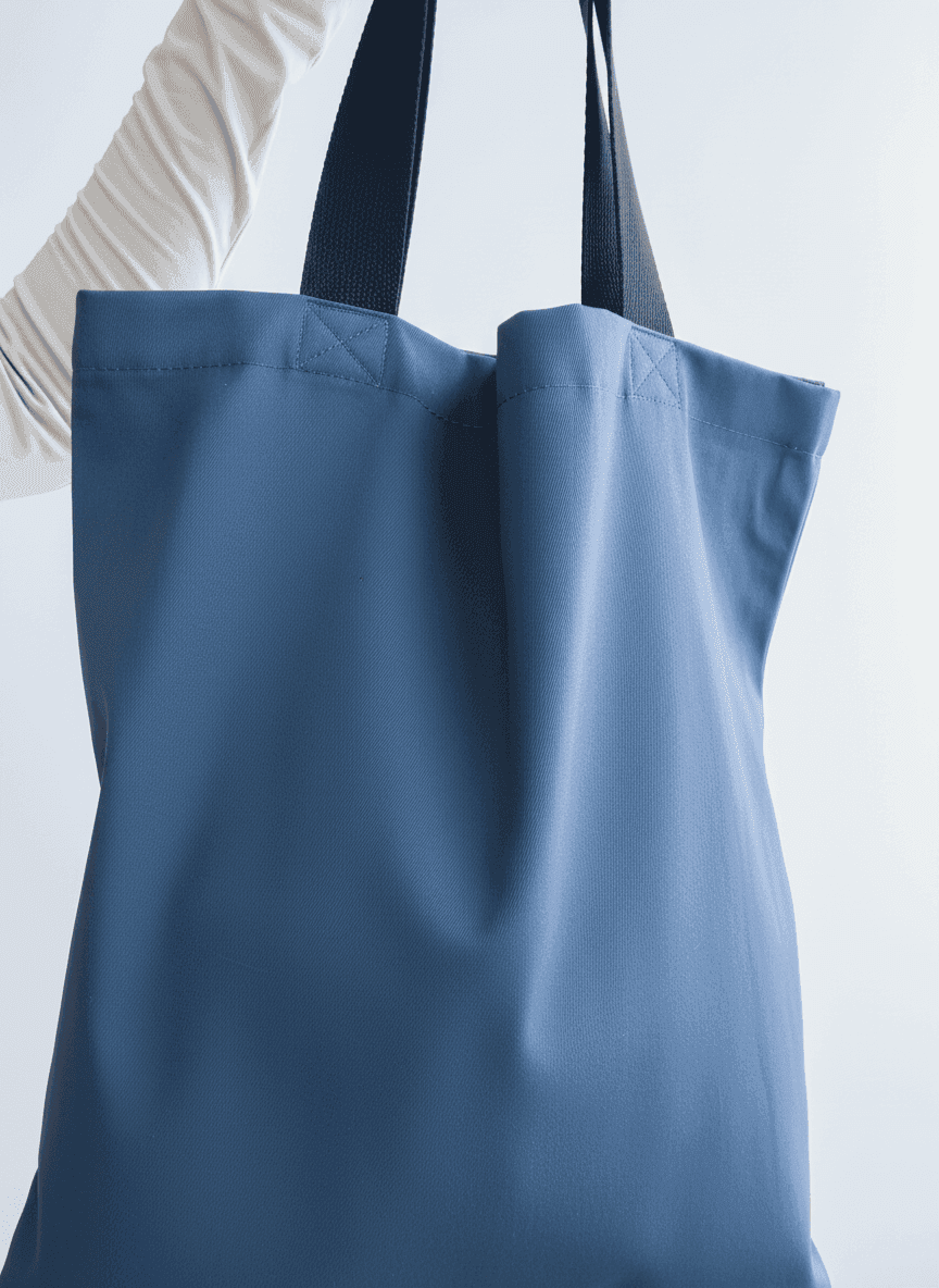 Шоппер из бавовняной саржи с черными ручками для покупок
