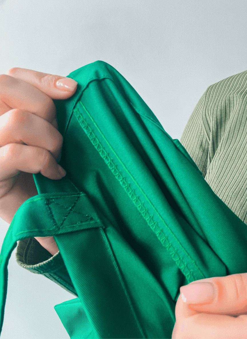 Green Heavy-Duty Polyester Tote Bag