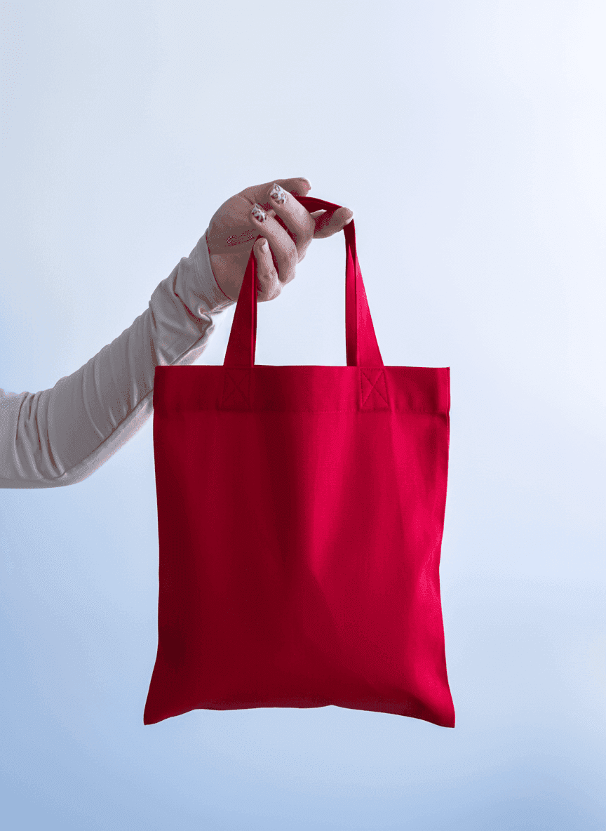 Книжный шопер из хлопковой двунитки, ручки для покупок